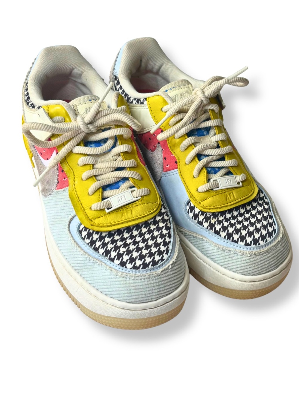 Nike Air Force 1 Shadow Multi Color Houndstooth Sneakers Women’s Size 8